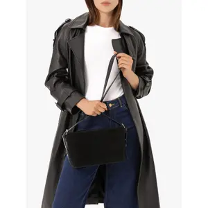 Leather and Suede Shoulder Bag Ryłko image-4