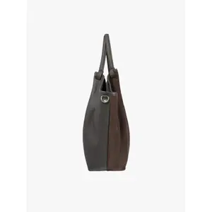 Leather and Suede Tote Bag Ryłko image-3