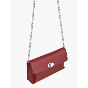 Leather clutch with chain for women Ryłko image-4