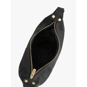 Leather handbag with hair-like finish for women Ryłko image-4