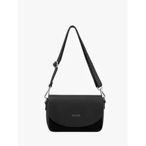 Klassische Schultertasche aus Leder und Wildleder für Damen Ryłko image-3