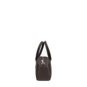 Leather and suede bowling handbag for women Ryłko image-1