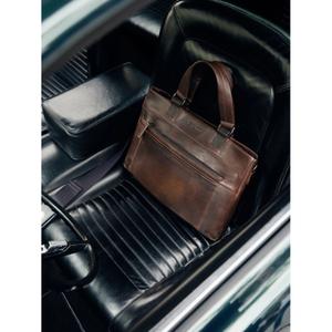 Leather laptop bag Ryłko image-4