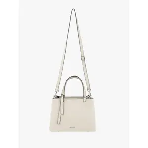 Leather Women's Handbag with Silver Metal Accents Ryłko 120 cm image-2