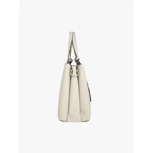 Leather Women's Handbag with Silver Metal Accents Ryłko 120 cm image-4
