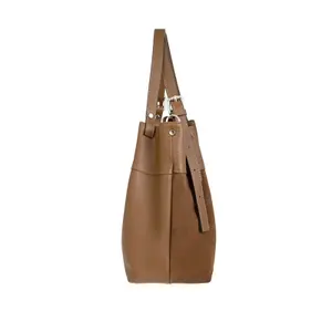 Genuine Leather and Suede Handbag for Women Ryłko image-3