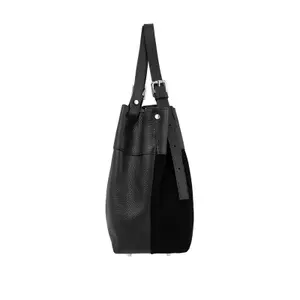 Genuine Leather and Suede Handbag for Women Ryłko image-3
