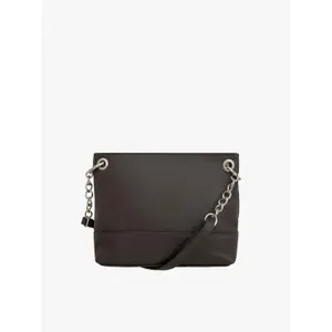 Klassische Handtasche aus glattem Leder und Wildleder Damen Ryłko image-1