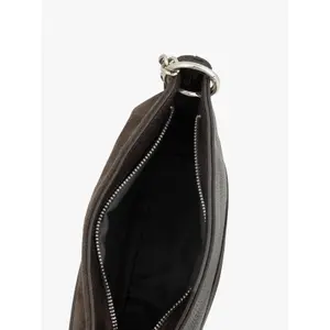 Klassische Handtasche aus glattem Leder und Wildleder Damen Ryłko image-5