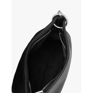 Klassische Handtasche aus glattem Leder und Wildleder Damen Ryłko image-5