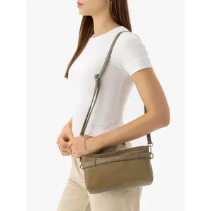 Borsa a mano in vera pelle scamosciata donna Ryłko image-1