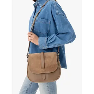 Premium Leather and Suede Handbag for Women Ryłko image-4