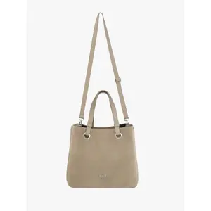 Borsa a mano con chiusura magnetica in pelle e camoscio donna Ryłko image-2