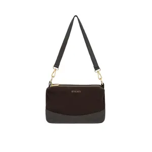 Sac bandoulière en cuir et daim femme Ryłko image-0