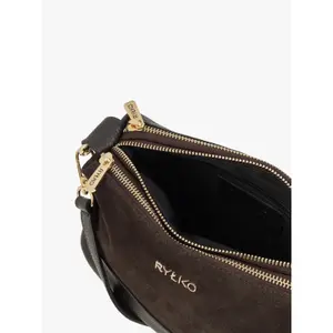 Sac bandoulière en cuir et daim femme Ryłko image-4