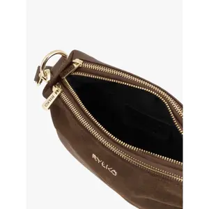 Sac à main en cuir et daim femme Ryłko image-4
