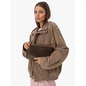 Sac à main en cuir et daim femme Ryłko image-3