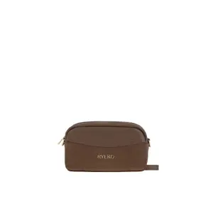 Petit sac à main en cuir et daim femme Ryłko image-0
