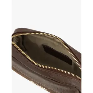 Petit sac à main en cuir et daim femme Ryłko image-4