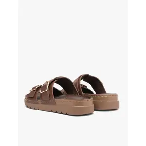Metallic Gold Accent Leather Sandals Women Ryłko image-4