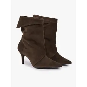 Women's Suede Turn-Down Ankle Boots Ryłko image-2