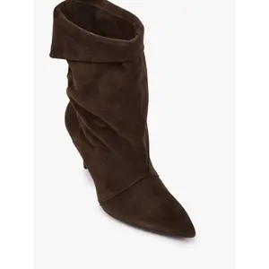 Women's Suede Turn-Down Ankle Boots Ryłko image-1