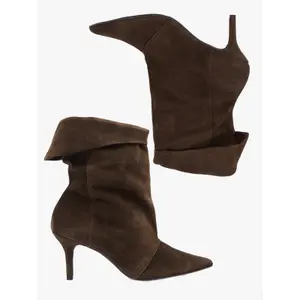 Women's Suede Turn-Down Ankle Boots Ryłko image-4
