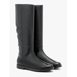 Flat leather boots for women Ryłko Olena Slim-fit image-1