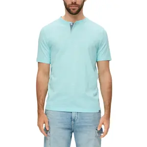 Cotton T-shirt with Tunisian Collar s.Oliver image-2