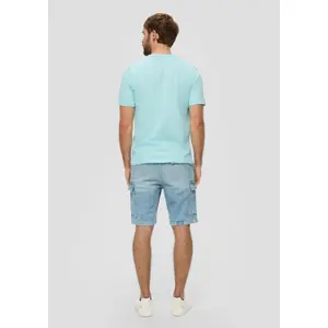 Cotton T-shirt with Tunisian Collar s.Oliver image-4