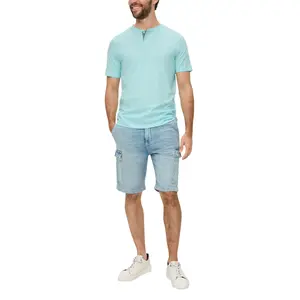 Cotton T-shirt with Tunisian Collar s.Oliver image-6