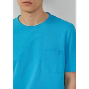 T-shirt από φανέλα με τσέπη στο στήθος και ακατέργαστες άκρες s.Oliver image-3