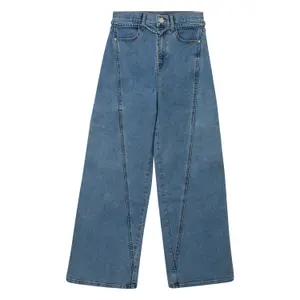 Κανονική γραμμή τζιν ψηλή μέση Wide Leg ξεβαμμένο ζώνη υφασμάτινης Regular κορίτσι s.Oliver image-0