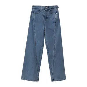 Κανονική γραμμή τζιν ψηλή μέση Wide Leg ξεβαμμένο ζώνη υφασμάτινης Regular κορίτσι s.Oliver image-2