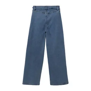 Κανονική γραμμή τζιν ψηλή μέση Wide Leg ξεβαμμένο ζώνη υφασμάτινης Regular κορίτσι s.Oliver image-4