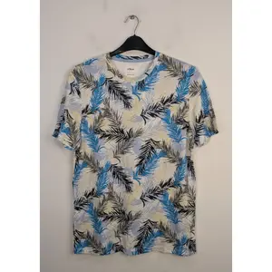 T-shirt από μείγμα λινών με όλο το σχέδιο s.Oliver image-6