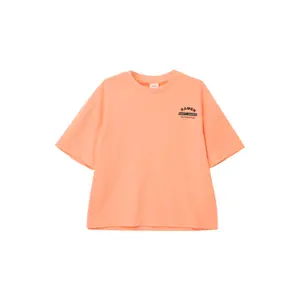 T-shirt τετράγωνης γραμμής με εκτύπωση μπροστά και πίσω για κορίτσι s.Oliver image-0