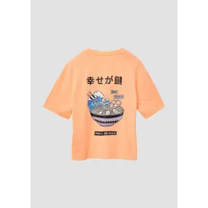 T-shirt τετράγωνης γραμμής με εκτύπωση μπροστά και πίσω για κορίτσι s.Oliver image-3