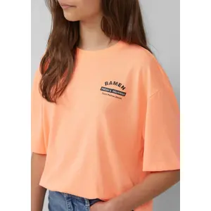 T-shirt τετράγωνης γραμμής με εκτύπωση μπροστά και πίσω για κορίτσι s.Oliver image-5