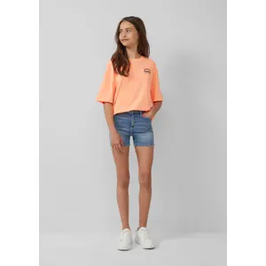 T-shirt τετράγωνης γραμμής με εκτύπωση μπροστά και πίσω για κορίτσι s.Oliver image-6