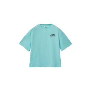 T-shirt τετράγωνης γραμμής με εκτύπωση μπροστά και πίσω για κορίτσι s.Oliver image-2