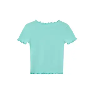 T-shirt κοντό με κυματιστή βάση, εφαρμογή Slim Fit για κορίτσι s.Oliver image-1