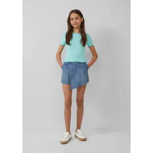 T-shirt κοντό με κυματιστή βάση, εφαρμογή Slim Fit για κορίτσι s.Oliver image-6