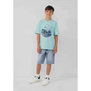 Jersey T-Shirt with Print Front Dropped Shoulders Child s.Oliver image-6