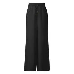 Γυναικείο Παντελόνι Wide Leg Χαλαρή Φόρμα σε Μείγμα Ρέγιων s.Oliver image-0