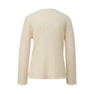Pull en tricot aéré en lin mélangé avec motif ajouré femme s.Oliver image-1