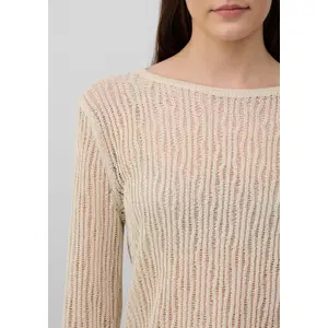 Pull en tricot aéré en lin mélangé avec motif ajouré femme s.Oliver image-3