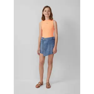 Slim Fit Ribbed Fabric Vest with Embroidery for Girls s.Oliver image-6