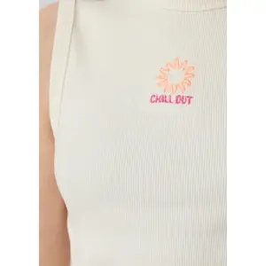 Slim Fit Ribbed Fabric Vest with Embroidery for Girls s.Oliver image-5
