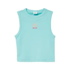 Slim Fit Ribbed Fabric Vest with Embroidery for Girls s.Oliver image-2